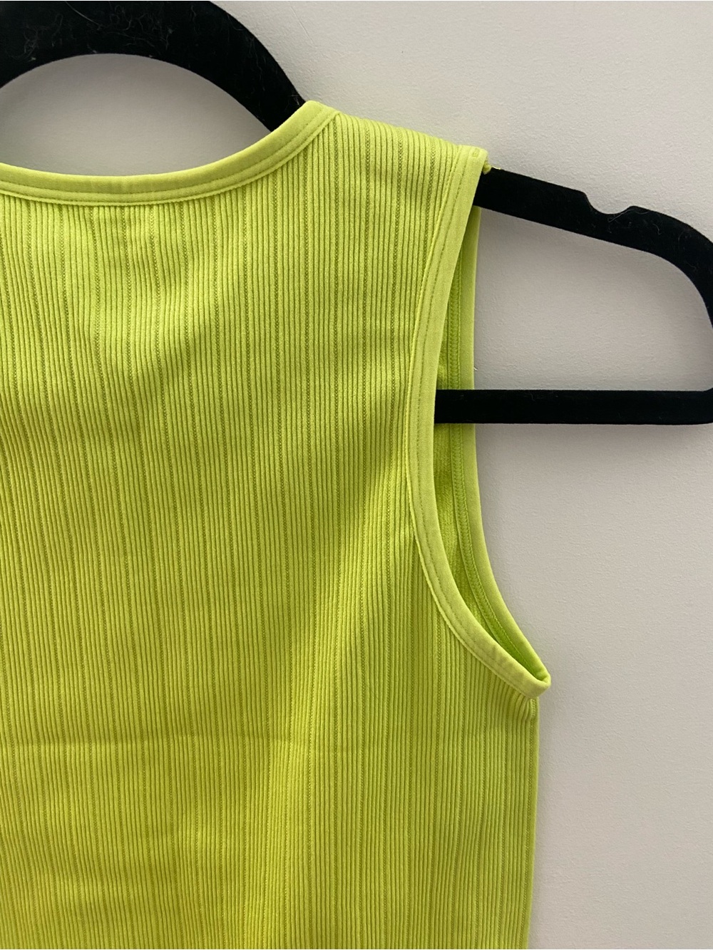 Dynamite Ribbed Neon Lime Green Sleeveless Bodysuit - Picture 10 of 12